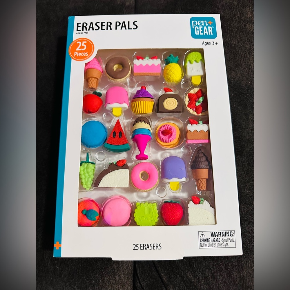 Dessert Theme Eraser Pals - 25 Colorful Pieces